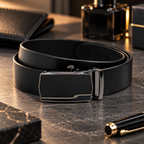 ARTHUR MMEN'S BLACK LEATHER BELT FOR MEN