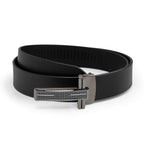 KINGSTON MEN'S BLACK LEATHER BELT FOR MEN