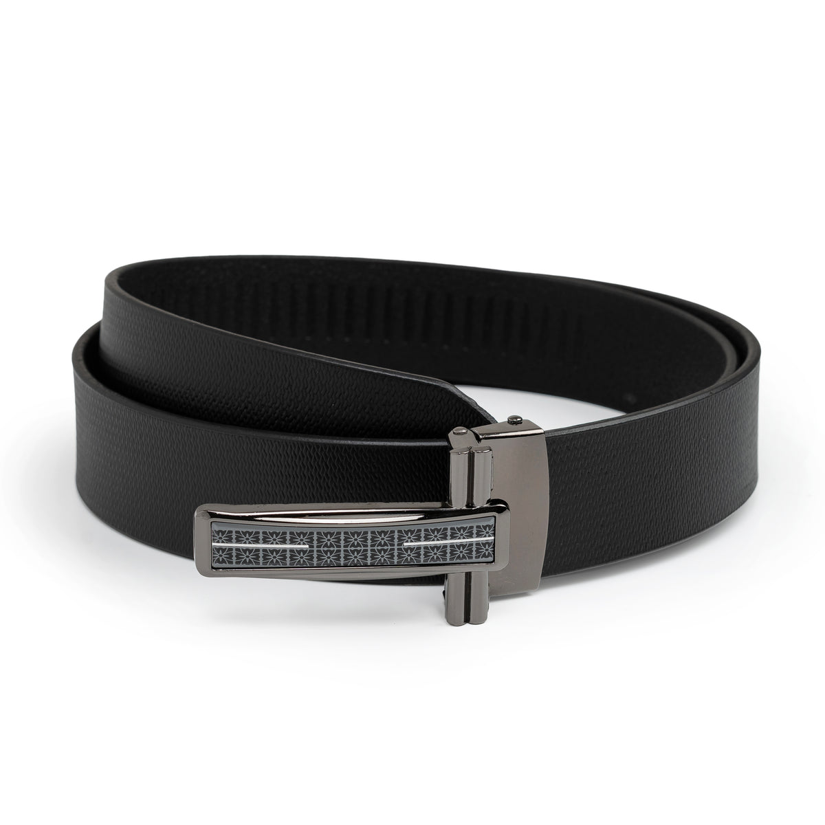 KINGSTON MEN'S BLACK LEATHER BELT FOR MEN