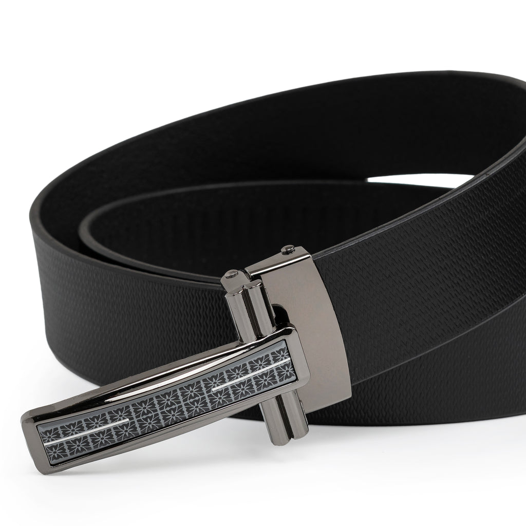 KINGSTON MEN'S BLACK LEATHER BELT FOR MEN