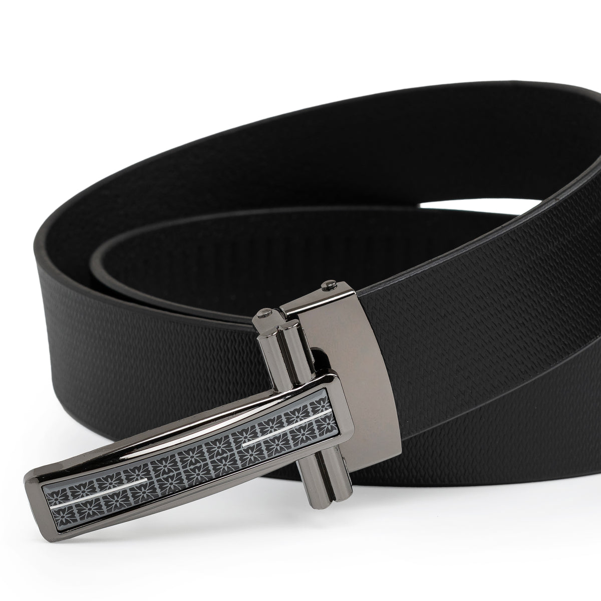 KINGSTON MEN'S BLACK LEATHER BELT FOR MEN