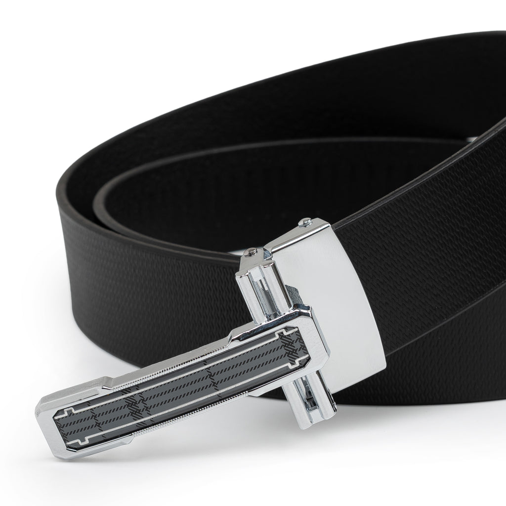DECLAN MEN'S BLACK LEATHER BELT FOR MEN