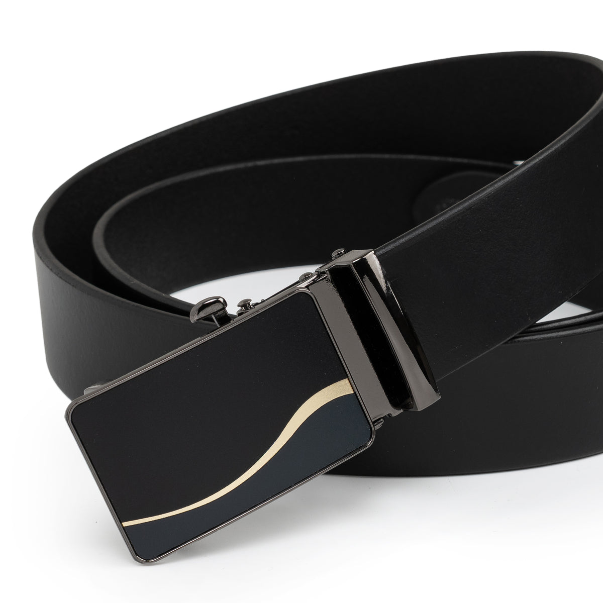 JASPER MEN'S BLACK LEATHER BELT FOR MEN
