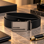 ELIO MEN'S BLACK LEATHER BELT FOR MEN
