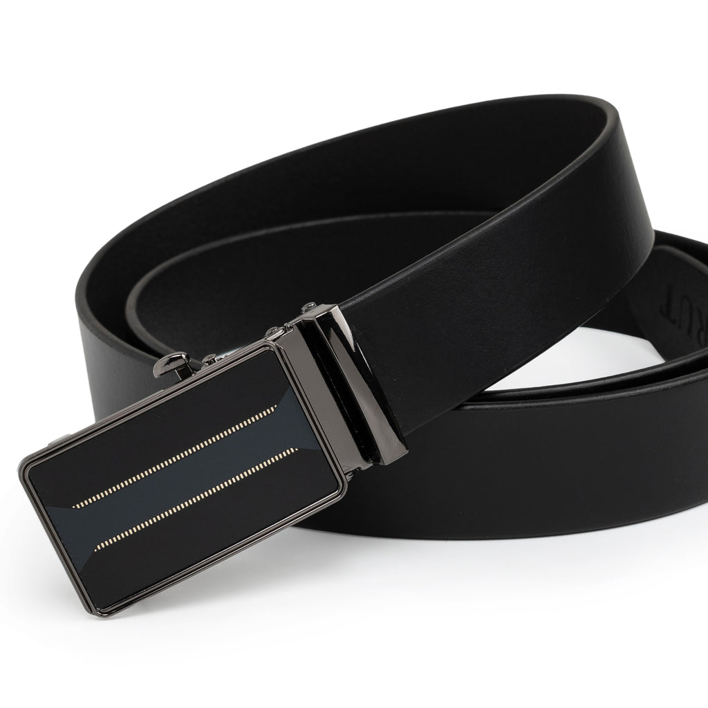 WILDER MEN'S BLACK LEATHER BELT FOR MEN