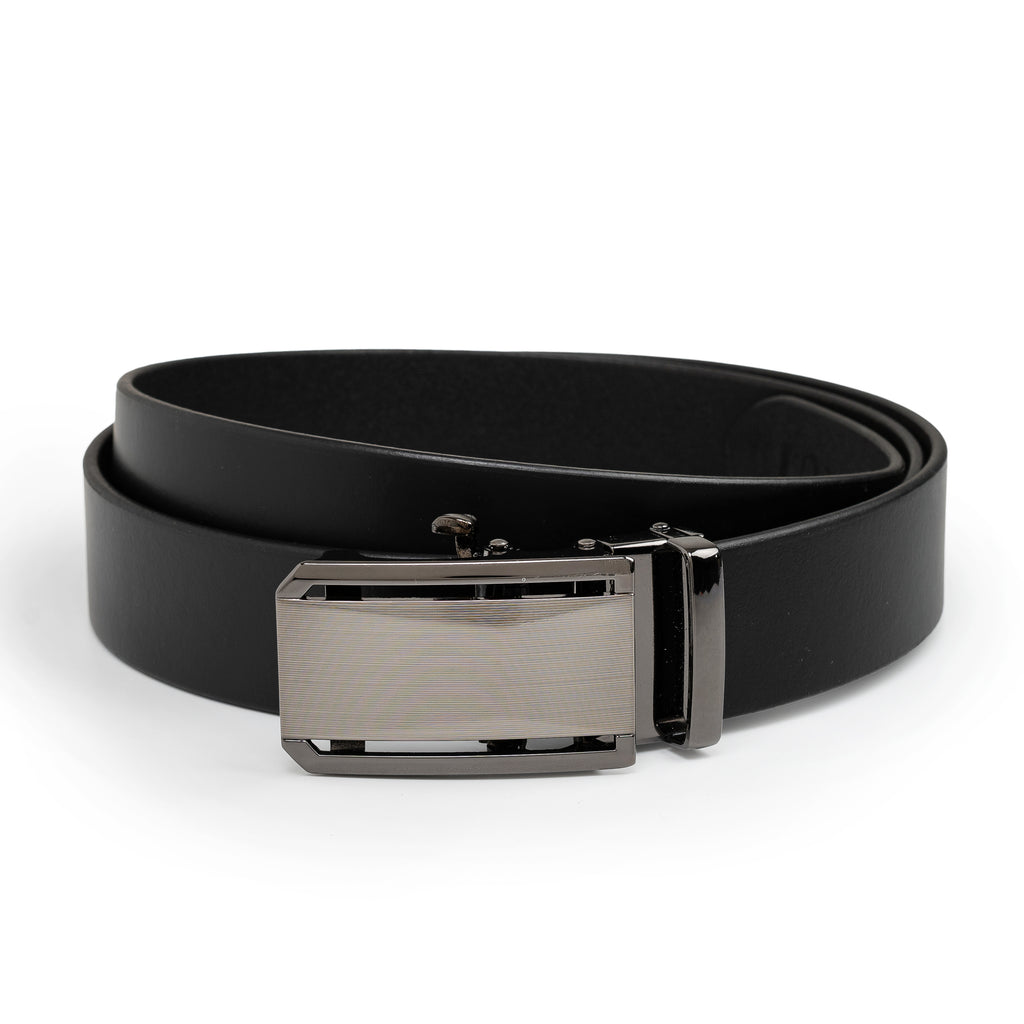 LUKAS MEN'S BLACK LEATHER BELT FOR MEN
