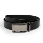 LUKAS MEN'S BLACK LEATHER BELT FOR MEN