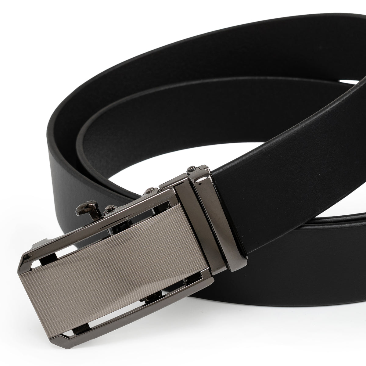 LUKAS MEN'S BLACK LEATHER BELT FOR MEN
