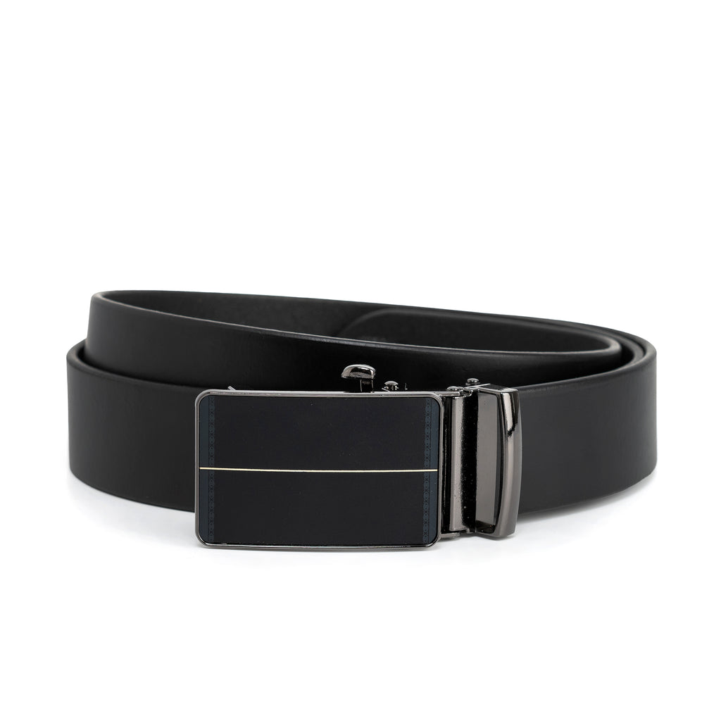 ENZO MEN'S BLACK LEATHER BELT FOR MEN