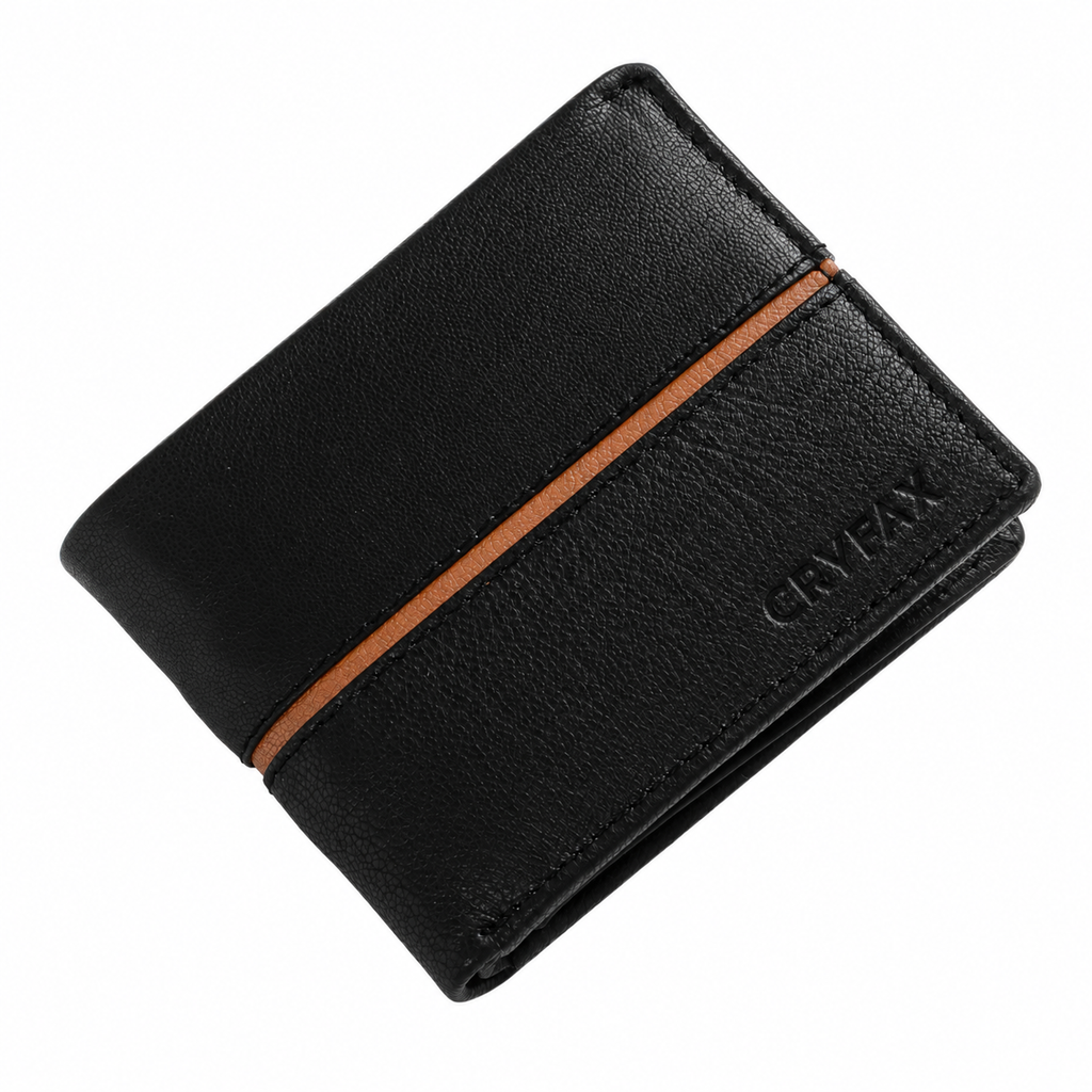 CRYFAX BRINGS PATTERN MEN'S LEATHER WALLET