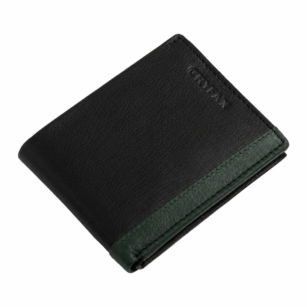 CRYFAX MEMONJA PATTERN MEN'S LEATHER WALLET