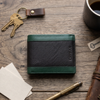 CRYFAX ZETRO PATTERN MEN'S LEATHER WALLET