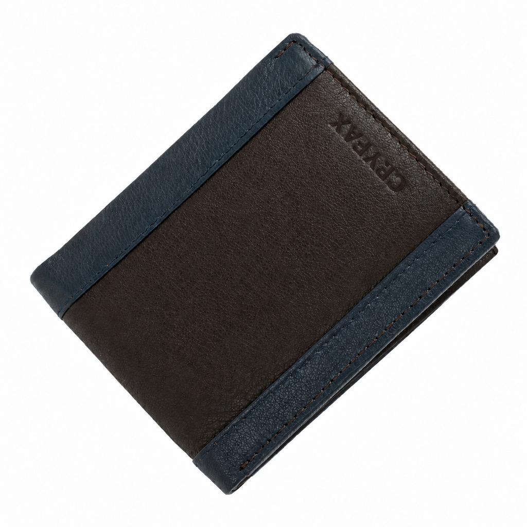 CRYFAX DUKET PATTERN MEN'S LEATHER WALLET