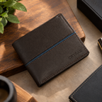 CRYFAX CENAL PATTERN MEN'S LEATHER WALLET