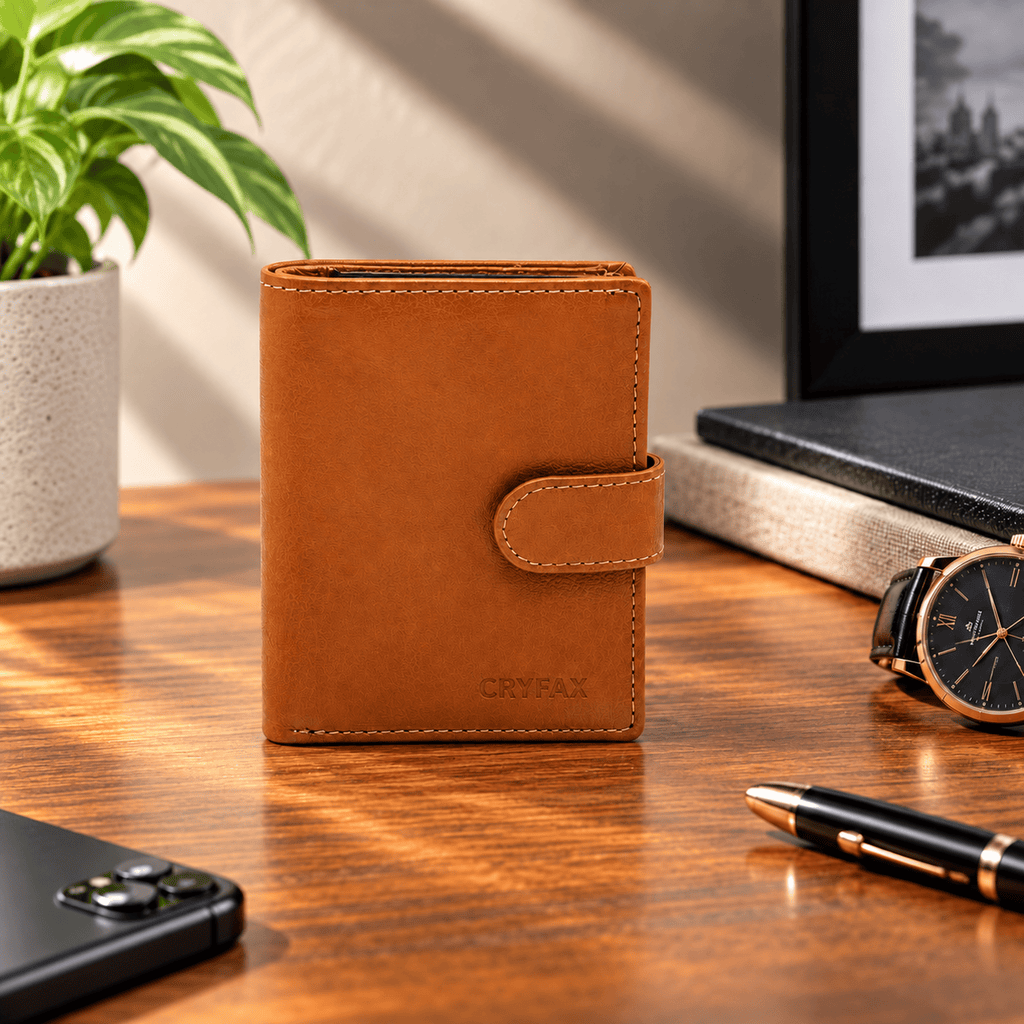 CRYFAX SPARK PATTERN MEN'S LEATHER WALLET