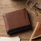 CRYFAX DENNY PATTERN MEN'S LEATHER WALLET