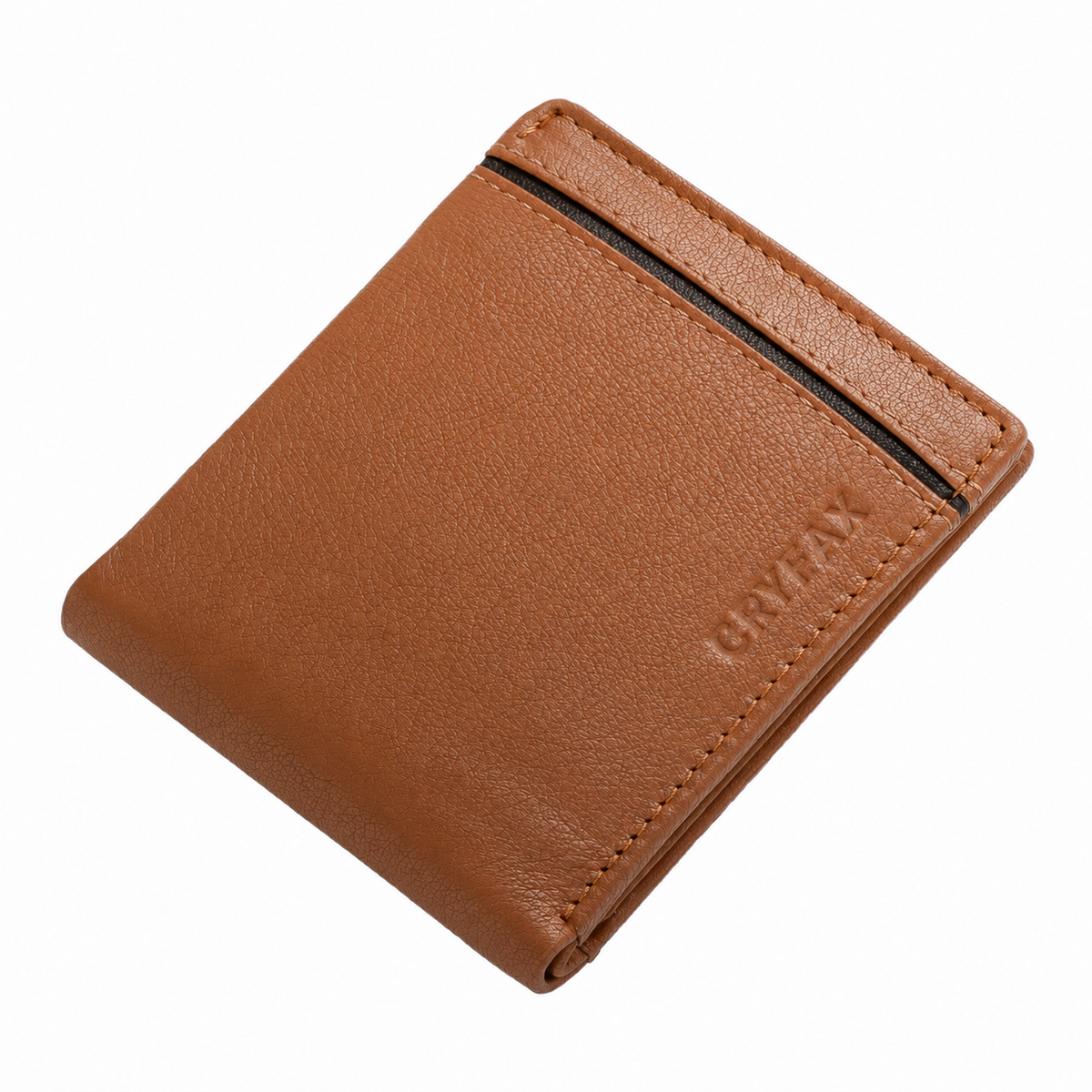 CRYFAX WORRY PATTERN MEN'S LEATHER WALLET