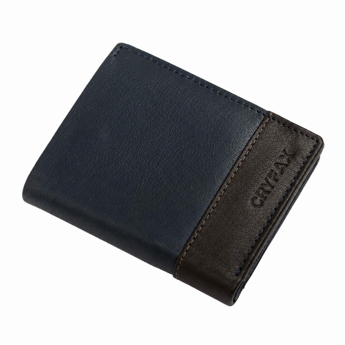 CRYFAX ZIPRO PATTERN MEN'S LEATHER WALLET