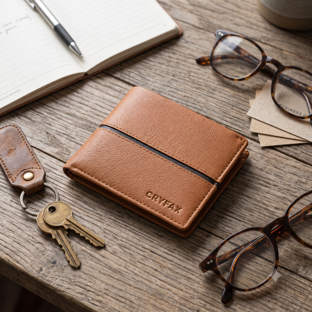 CRYFAX KICKS PATTERN MEN'S LEATHER WALLET