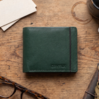 CRYFAX HIDRO PATTERN MEN'S LEATHER WALLET
