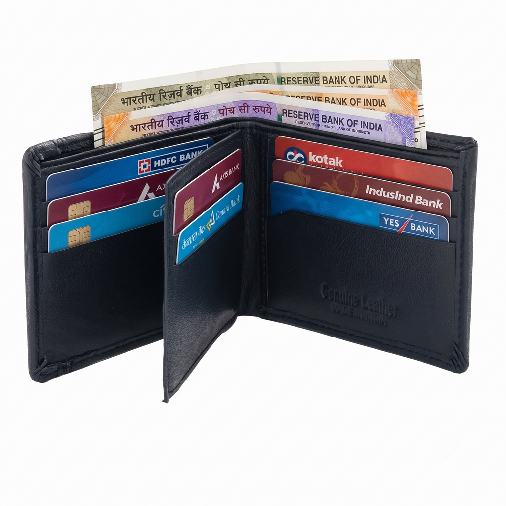 CRYFAX CITRRO PATTERN MEN'S LEATHER WALLET