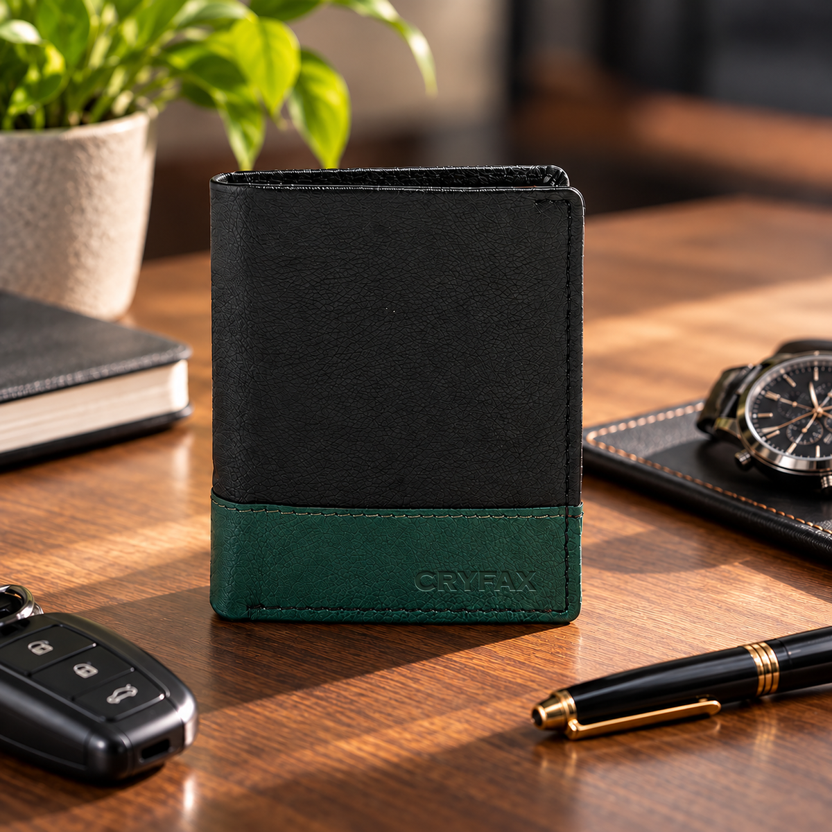 CRYFAX MARTIN PATTERN MEN'S LEATHER WALLET