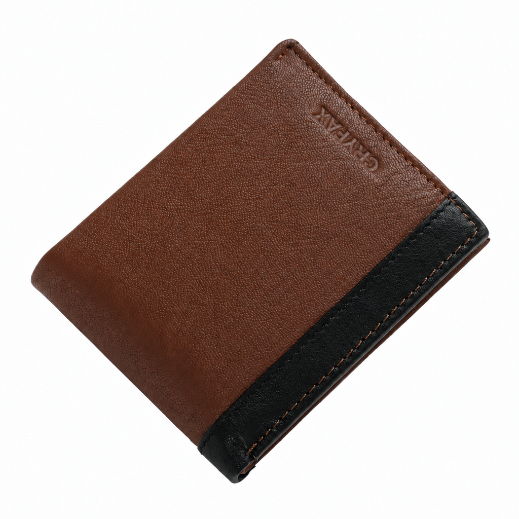 CRYFAX DENNY PATTERN MEN'S LEATHER WALLET