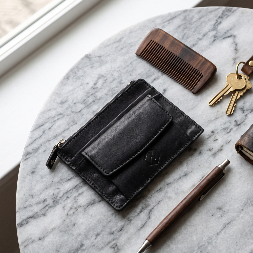 CRYFAX TOXIS PATTERN MEN'S LEATHER WALLET