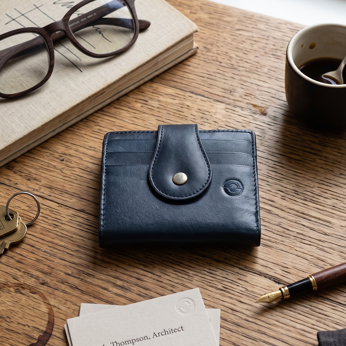 CRYFAX ERRIC PATTERN MEN'S LEATHER WALLET