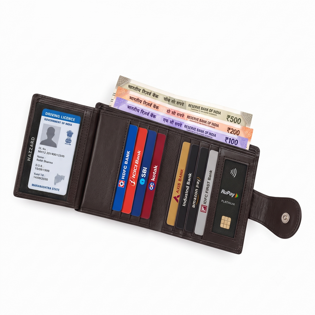 CRYFAX JACKSSO PATTERN MEN'S LEATHER WALLET