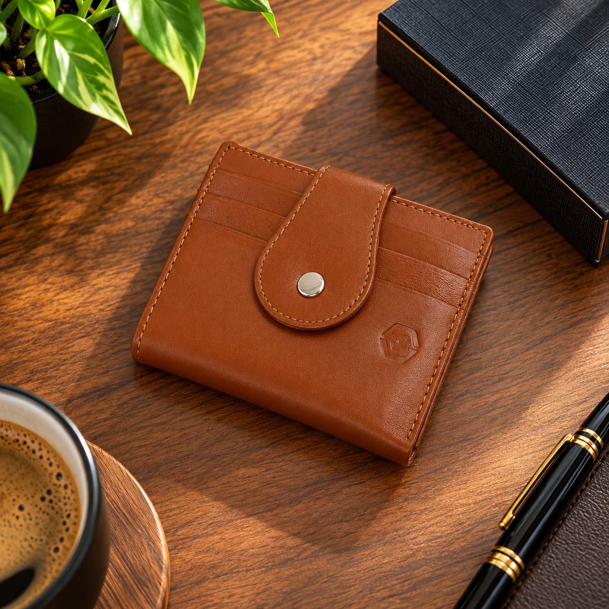 CRYFAX LAMENSA PATTERN MEN'S LEATHER WALLET