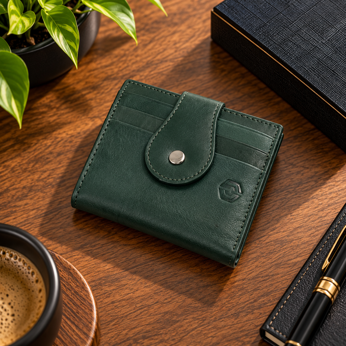 CRYFAX XIXOO PATTERN MEN'S LEATHER WALLET