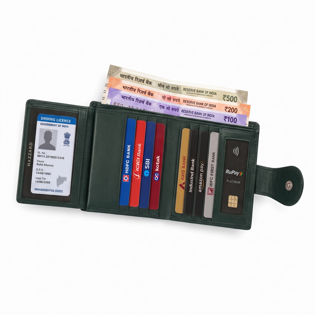 CRYFAX XIXOO PATTERN MEN'S LEATHER WALLET