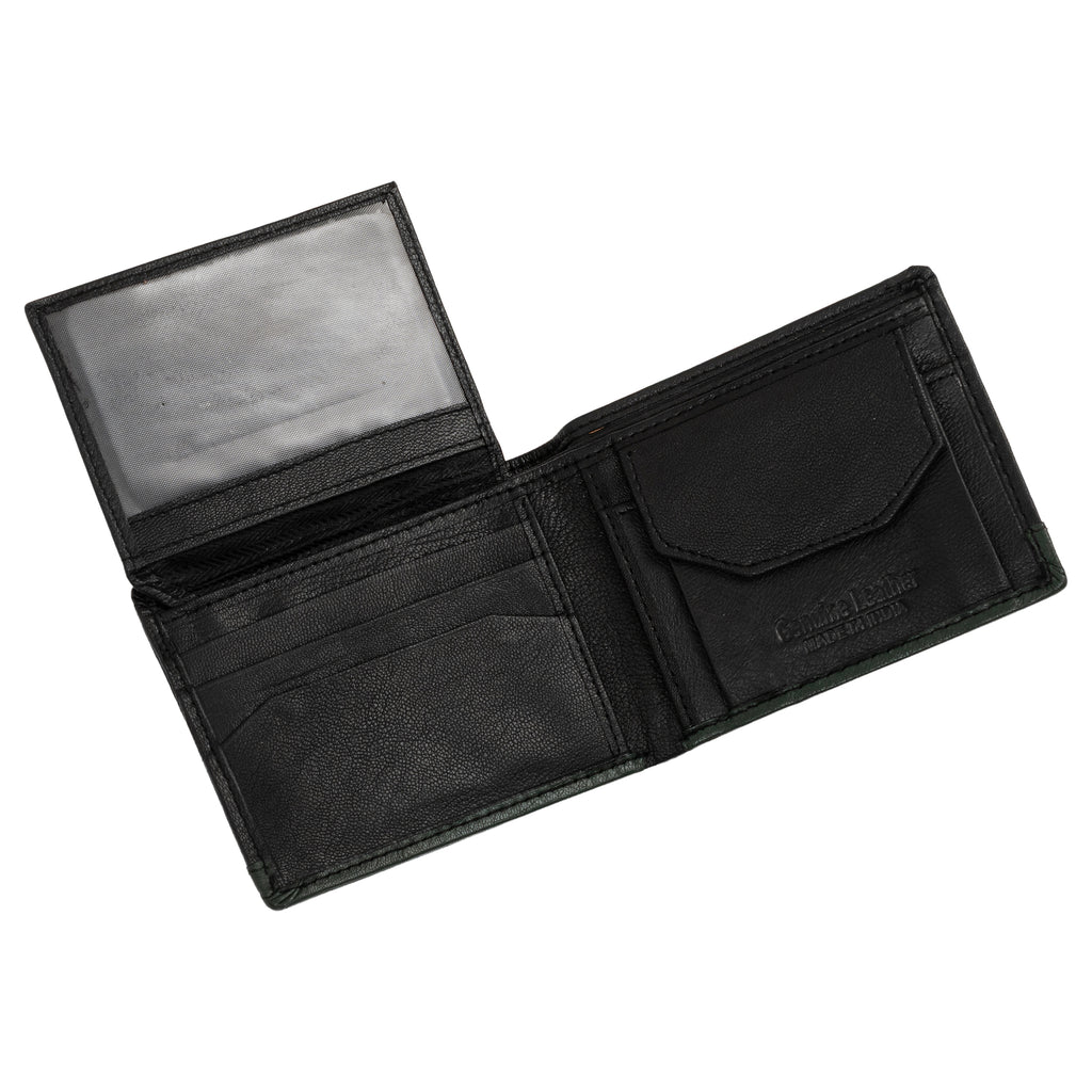 CRYFAX MEMONJA PATTERN MEN'S LEATHER WALLET