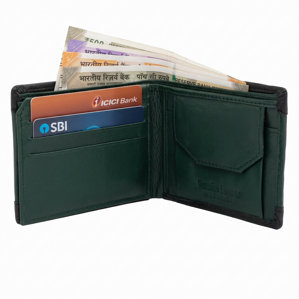 CRYFAX POSTICO PATTERN MEN'S LEATHER WALLET