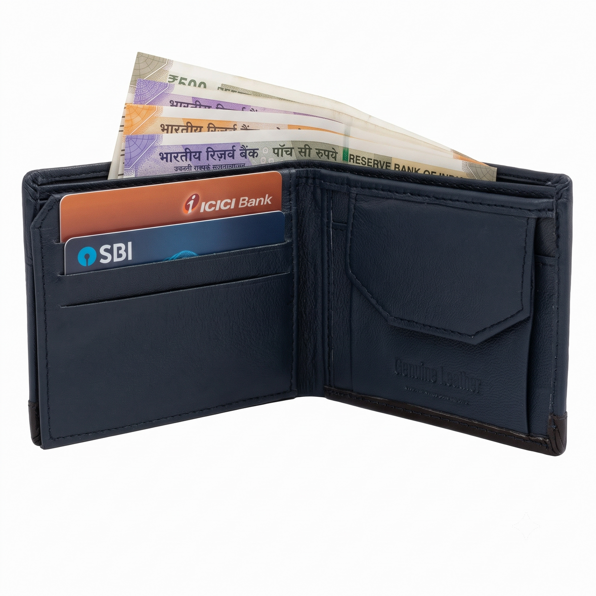 CRYFAX CIKAGO PATTERN MEN'S LEATHER WALLET