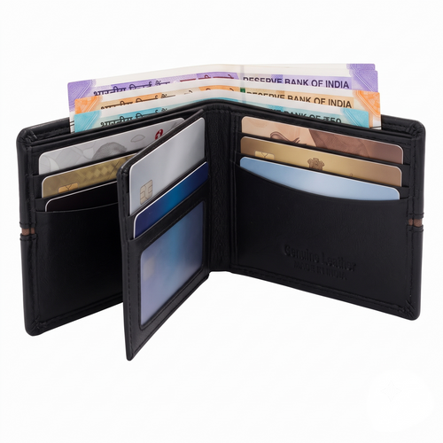 CRYFAX BRINGS PATTERN MEN'S LEATHER WALLET