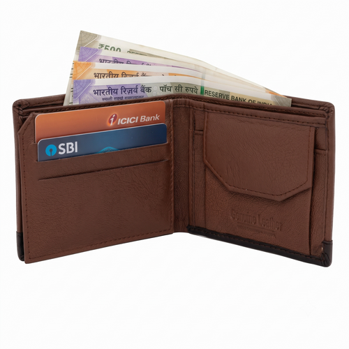CRYFAX DENNY PATTERN MEN'S LEATHER WALLET