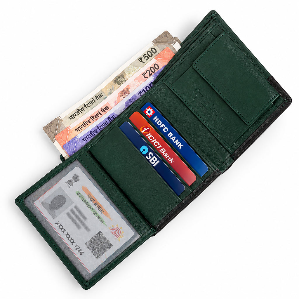 CRYFAX OSTRICH PATTERN MEN'S LEATHER WALLET