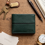 CRYFAX BRIGHT PATTERN MEN'S LEATHER WALLET