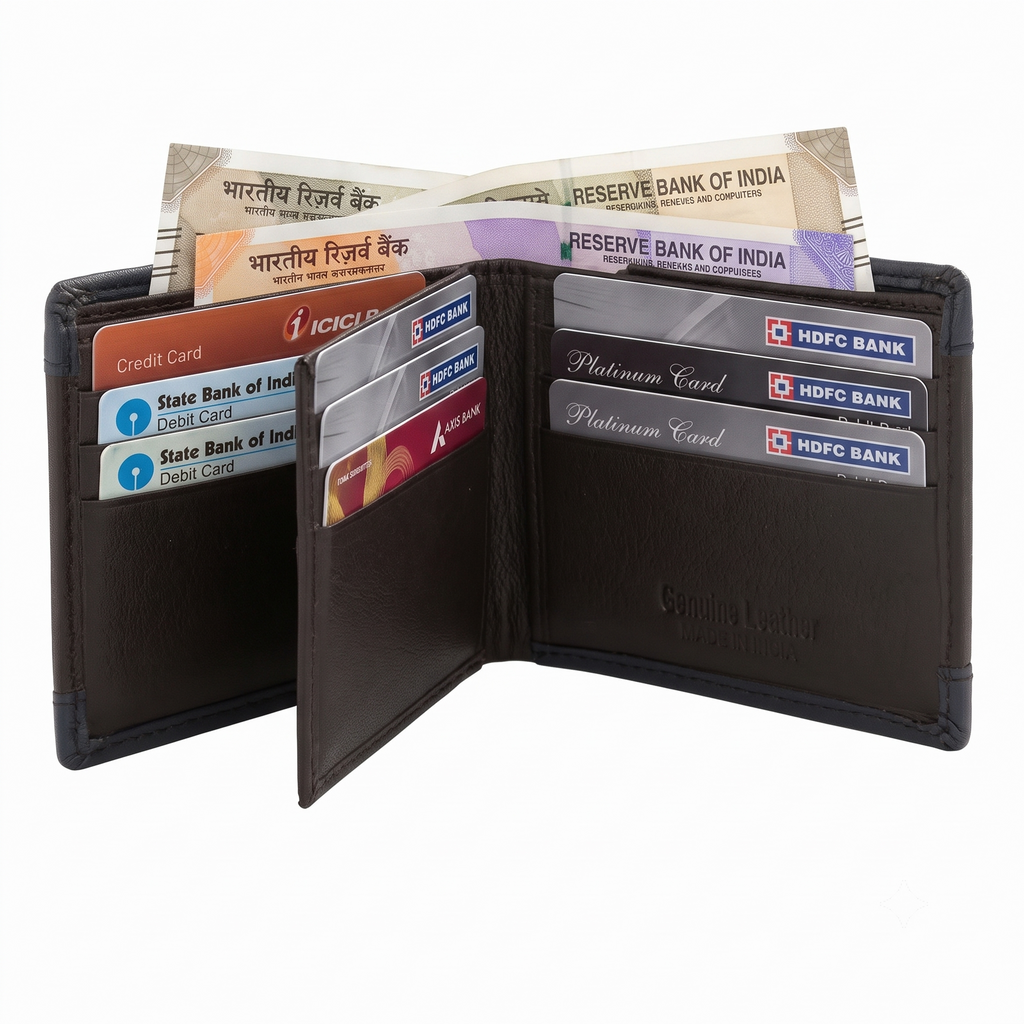 CRYFAX DUKET PATTERN MEN'S LEATHER WALLET