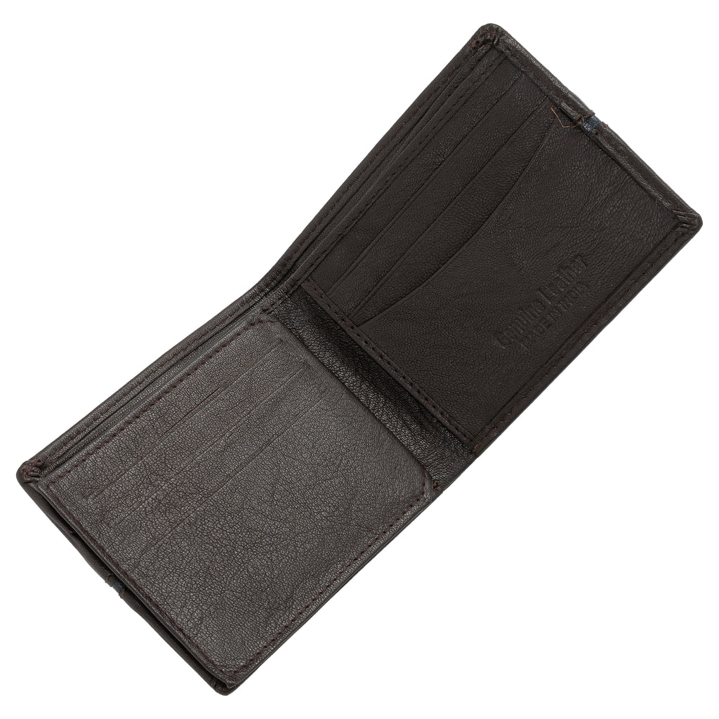 CRYFAX CENAL PATTERN MEN'S LEATHER WALLET