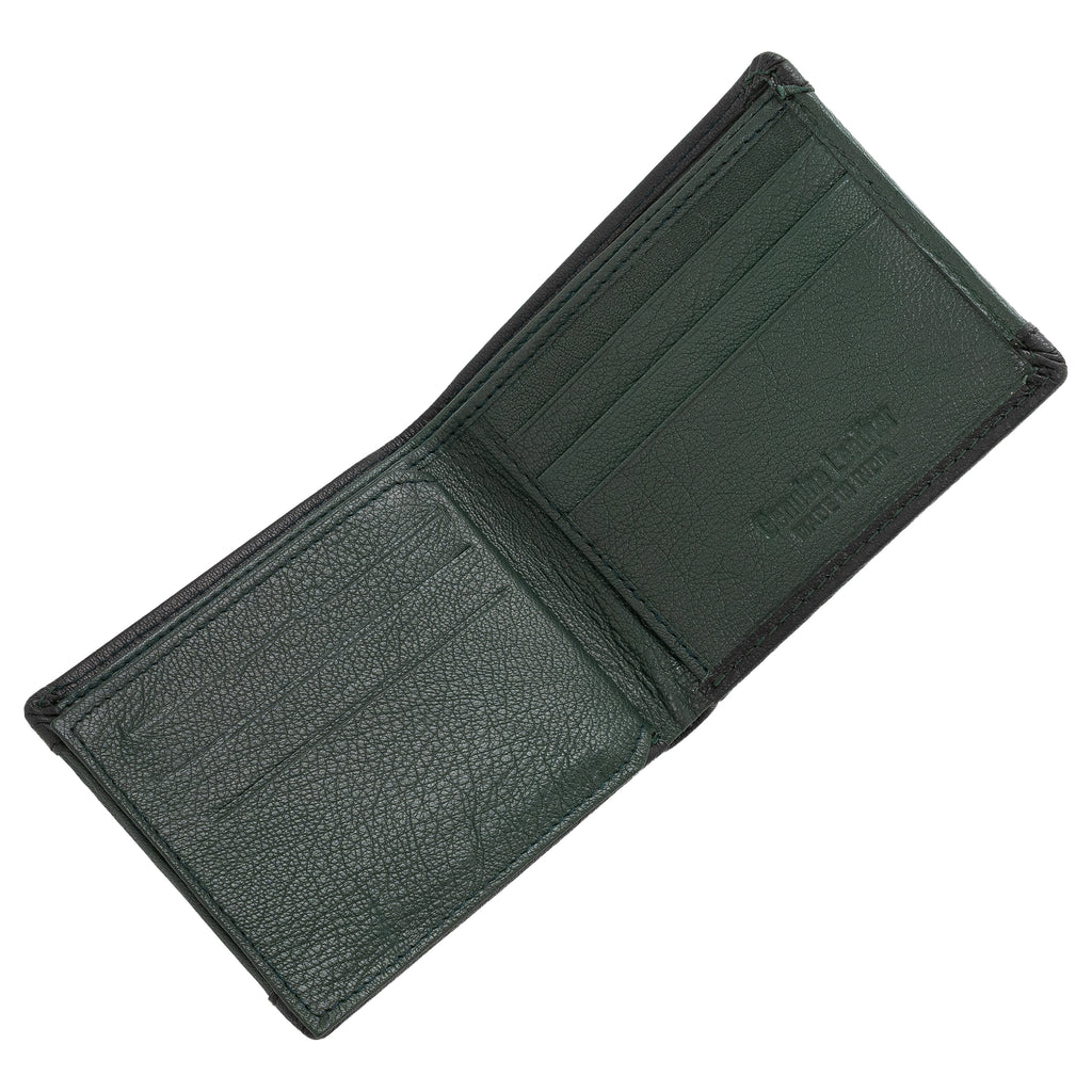 CRYFAX HERRY PATTERN MEN'S LEATHER WALLET