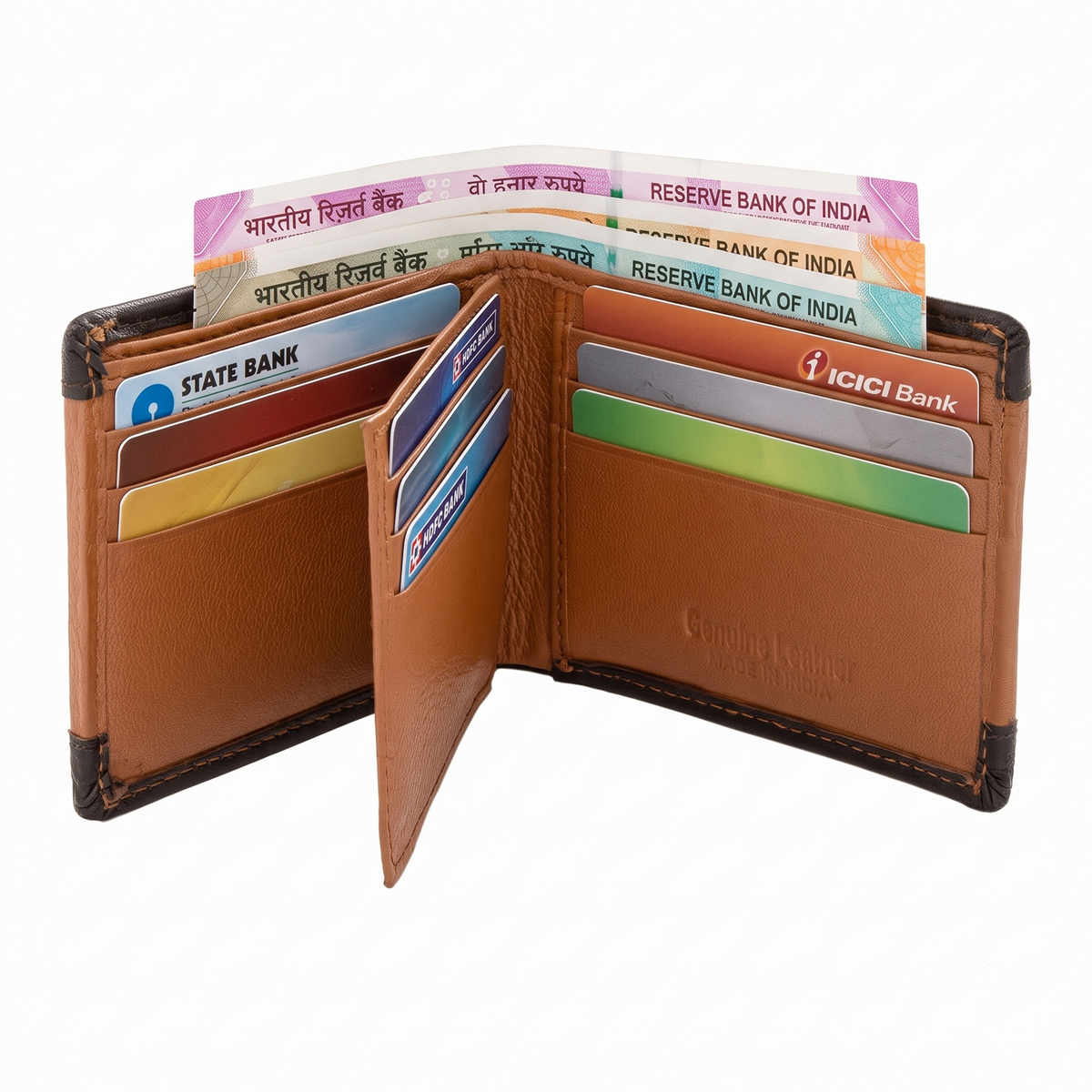 CRYFAX ZUPING PATTERN MEN'S LEATHER WALLET