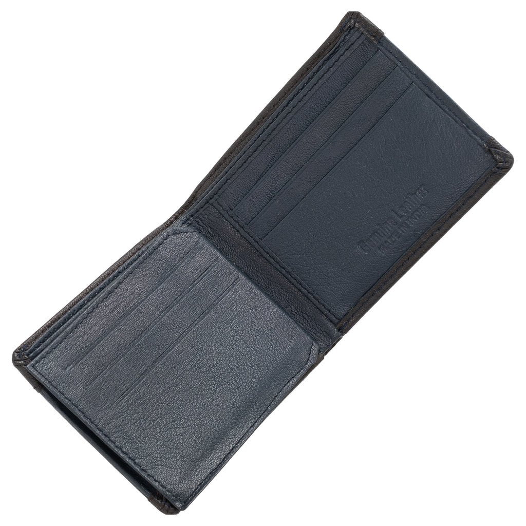 CRYFAX CARVI PATTERN MEN'S LEATHER WALLET