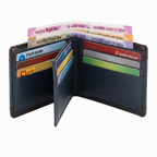 CRYFAX CARVI PATTERN MEN'S LEATHER WALLET