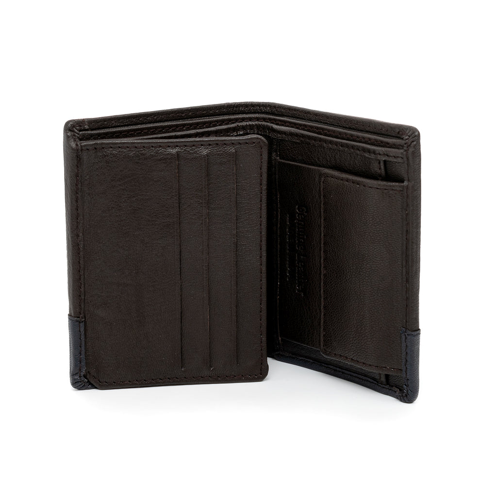 CRYFAX FLIP PATTERN MEN'S LEATHER WALLET
