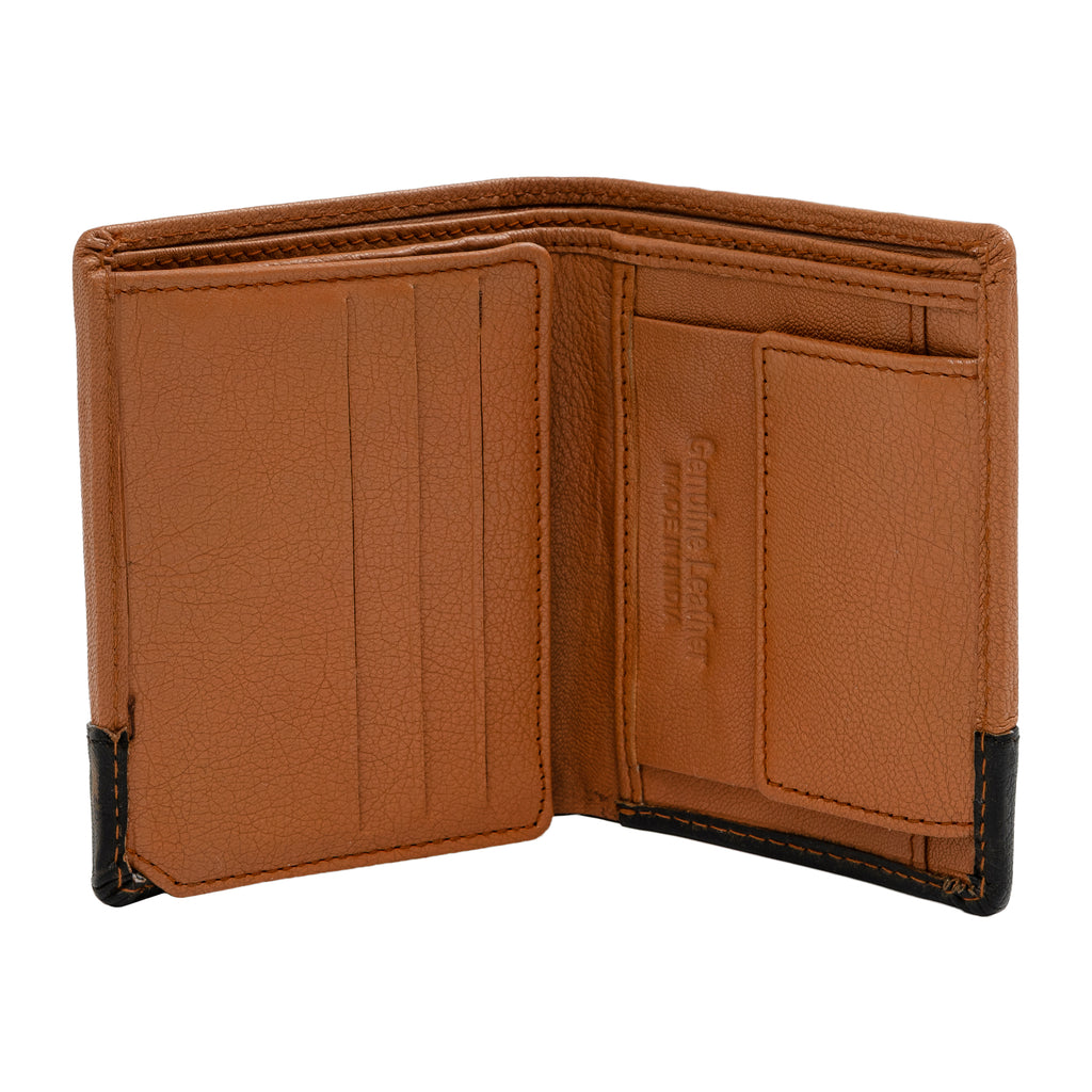 CRYFAX LIBRA PATTERN MEN'S LEATHER WALLET