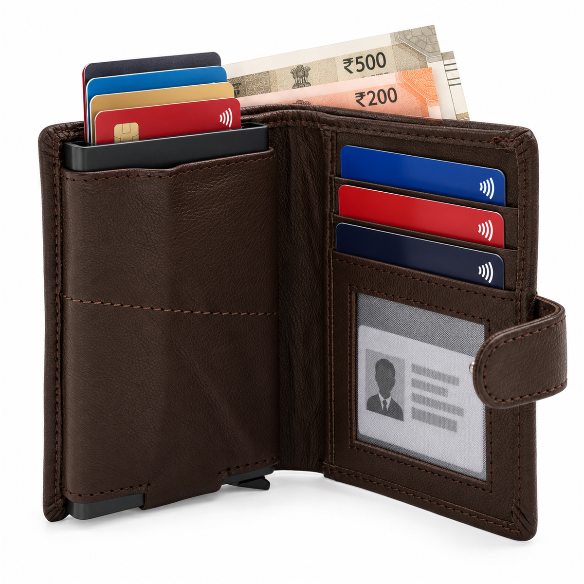 CRYFAX TONIC PATTERN MEN'S LEATHER WALLET