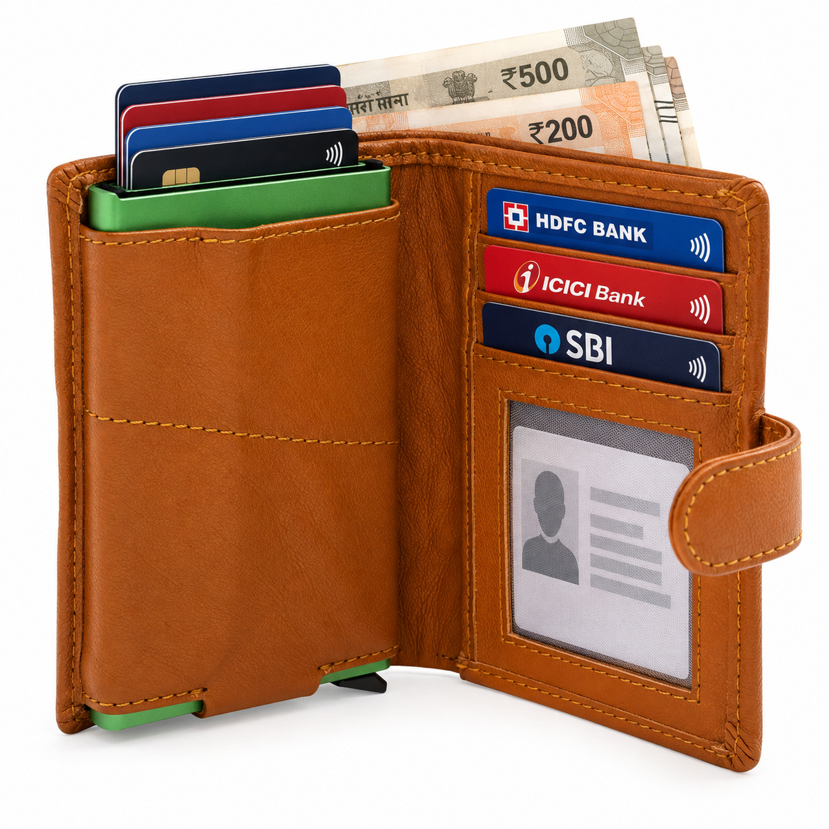 CRYFAX SPARK PATTERN MEN'S LEATHER WALLET